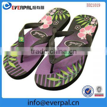 Printed cheap custom wholesale flip flop slippers