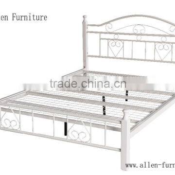 Metal Bed Queen size with headboard and footboard white