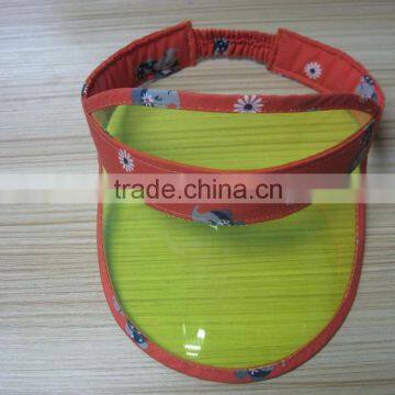 custom UV protection plastic sun visor hat topless cap