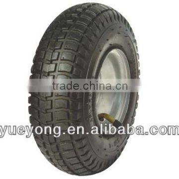 9x3.50-4 pneumatic rubber wheel for trolley/steel rim wheel/ air rubber tire