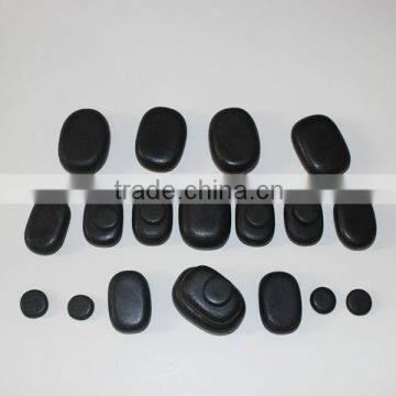 wholesale hand made high polsiehd round edge basalt Massage Stone