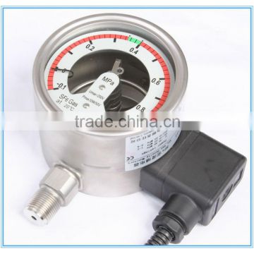 with Temperature compensation AC 380V sf6 density meter pressure meter pressure gauge with electric contact