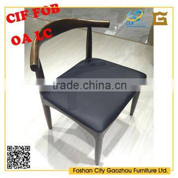 Northeast China ash with blck PU seat dining chair specific use leisure chair