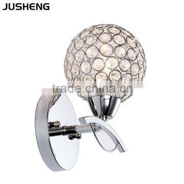 E14 modern indoor K9 crystal ball wall lamp decorative living room stair lighting 110-240v ac