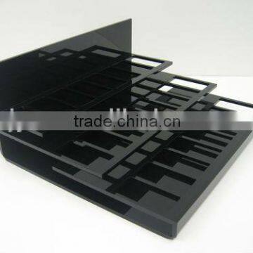 black acrylic table top cosmetic product display stands