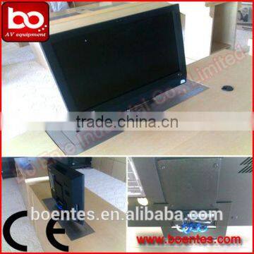 Aluminum Brushed Motorized Computer Desktop Monitor Lift For Meeting Room