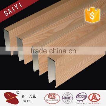 0.65mm Pop Wood Baffle Aluminum Tiles in China