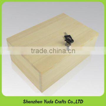 Shenzhen Yuda Manufacture MDF Box Crafts Wooden Locking Storage Box photo-4