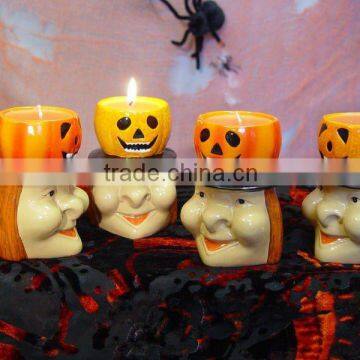 Ceramic halloween candlestick