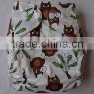 Adjustable Cotton Cloth Nappies printed Cloth Diapers Newborn Baby Cloth