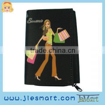 JSMART folded wallet picture printing portfolio custom-made purse