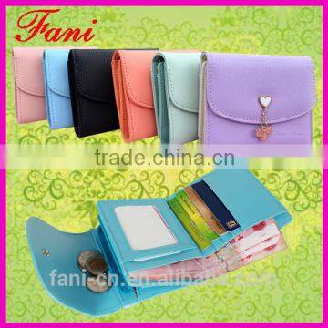 Fancy and fashion cheap price small PU leather coin purse for girls or women