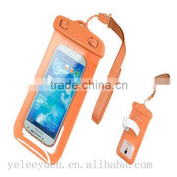 PVC colour colourful waterproof bag for protect mobile phone for about 6 inch mobile phone