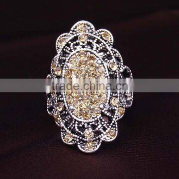 Colorful Crystal With Silver Plating Alloy Hot Sale Retaining Ring photo-6
