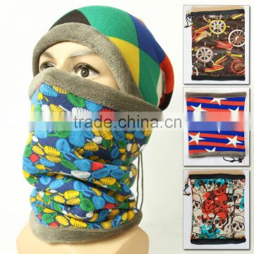 2015 Fashional Winter colorful Fleece Multifunction Leopard Ski Face Masks Neck Warmer Bandana Caps