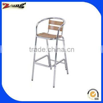 ZT-2014C high back aluminum wood armrest bar chair