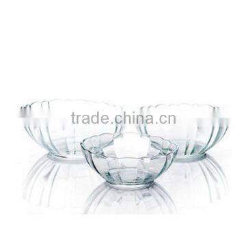 Glass Salad Bowl With Emboss photo-3