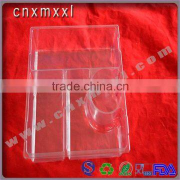 PP Clean Plastic Snack Tray for Food With Handle, Disposable Plastic Disposable Frozen photo-2