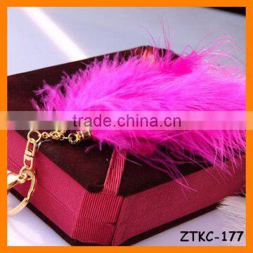 2014 Pretty Feather Keychain , Bag Pendant ZTKC-177