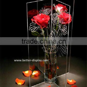 wholesale clear acrylic flower vase insert