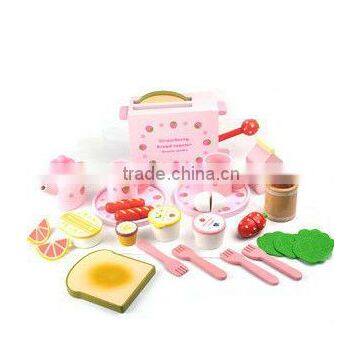 Mother garden wooden toys, strawberry bread toaster wooden toys