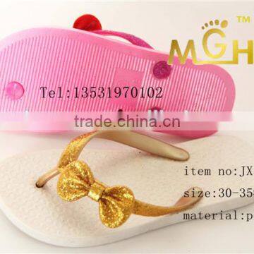bling color butterfly decorated pcu kids slipper