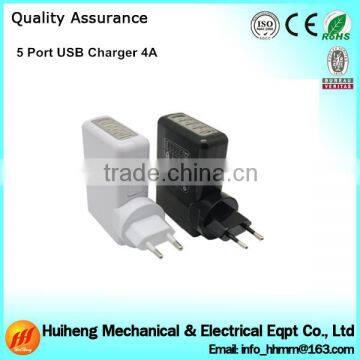 Newest 5V 4A 5 USB Charger Multi Travel Charger