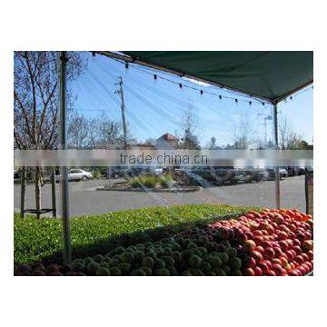 7.3x1.8m Clear PVC Tarpaulin Cover Market Stall Tarp,Glass Clear PVC Tarpaulin 350g 24ft*6ft photo-2