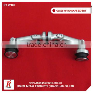 glass wall patch clamp fitting connectors stainless steel glass connector