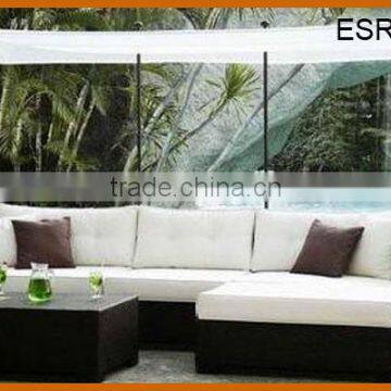 Rattan Corner Lounge Sofa With Canopy Furniture