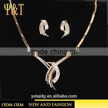 Jingli jewelry factory price fashion afrian jewelry set with 18K gold necklace