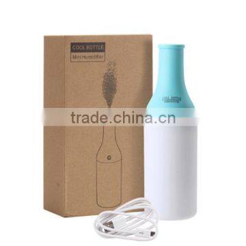 Cool Bottle Mini Humidifier USB Portable ABS Material Led Night Light Air Purifier Essential Oil Diffuser Aroma Mist Maker