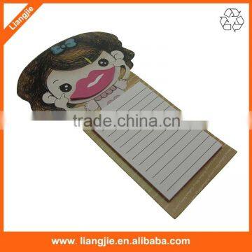 Lovely Girl Die cut Memo Pad Lip Shape Sticky Notepad