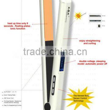 hair straightener and curling iron / pro ceramic hair straightener / chaoba hair straightener