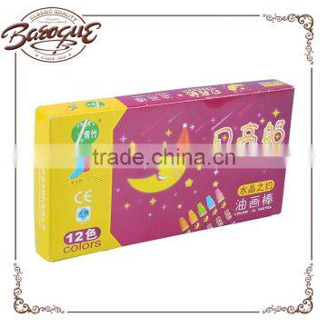 promotional children crayon mix color sets oil pastel 12 colors, bright dry erase crayon 12 color oil pastel chalk wholesale