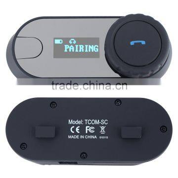 LCD Screen and FM Function,1000M 3 Riders Motorcycle Intercom BT Bluetooth Wireless Interphone Helmet Headset photo-4