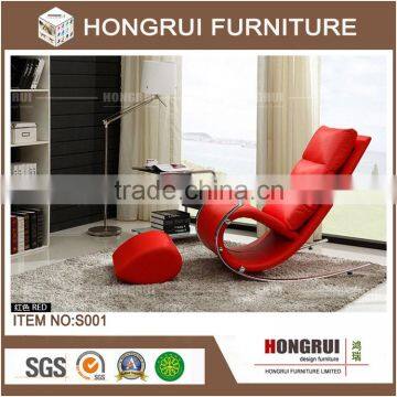 Modern leisure chair & leather sofa with stainless steel design leather sofa antique lounge sofa chair