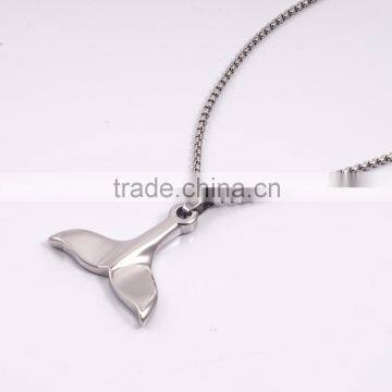 Dongguan Jewelry manufacture stainless steel whale tail pendant for men