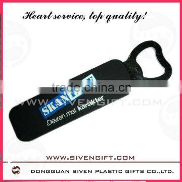 custom 3d rubber black bottle opener with colorful