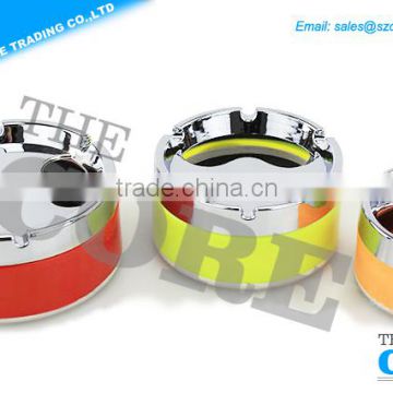 AS-004 colorful stainless steel ashtray,metal round ashtray,metal ashtray