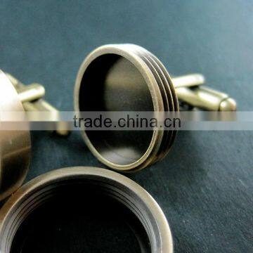 16mm Setting Antqiued Bronze Round 3mm Deep Bezel Tray Charm Floating DIY Photo Cufflinks,wedding Cuff Links Blank 1500041