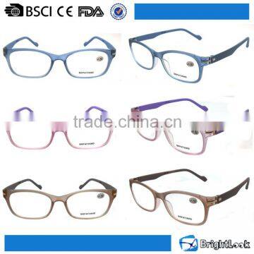 Variety bright color plastic thin reading glasses