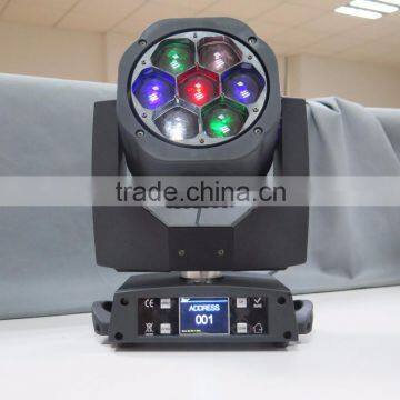 Dot Controlled Mini Bee Eye K5 DMX Wash Zoom 4in1 RGBW 7*15w LED Moving Head