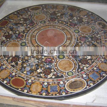 Pietre Dure Marble Table Top Antique Inlay Marble Inlay Dining Table Top