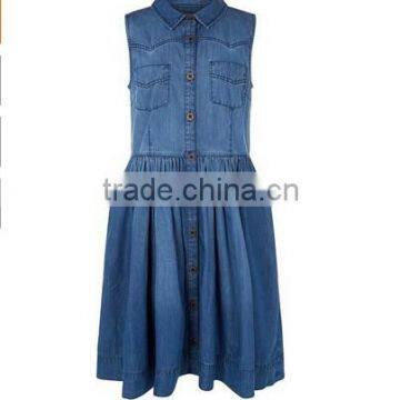 China factory wholesale Kids Clothes party wear fashion jean girl dresses