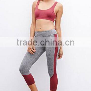 China Wholesale Fashion Contrast Color High Elastic Women's yoga pants