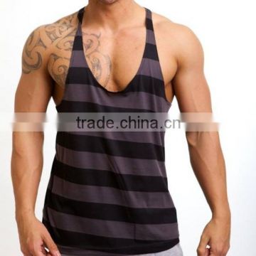 100% cotton Y-back mens gym singlet with custom printing,Top quality wholesale gym singlets,Stringer Vests,Gym Vests.