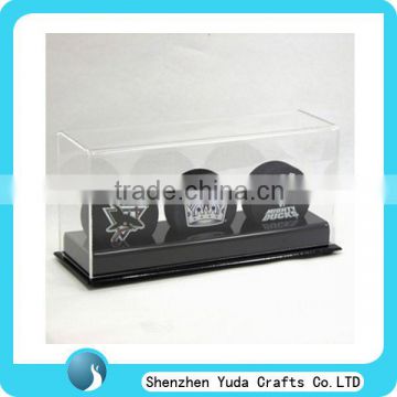 Acrylic Triple Puck Display case , acrylic hockey display case