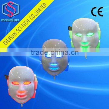 Strongest LED face mask for skin speckle removal and acne dispel Electric Red PDT LED beauty mask with RED BULE GREEN mask