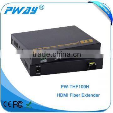 High quality HDMI over Fiber transceiver with 2-10KM and RS232& video support resolution up 1080P